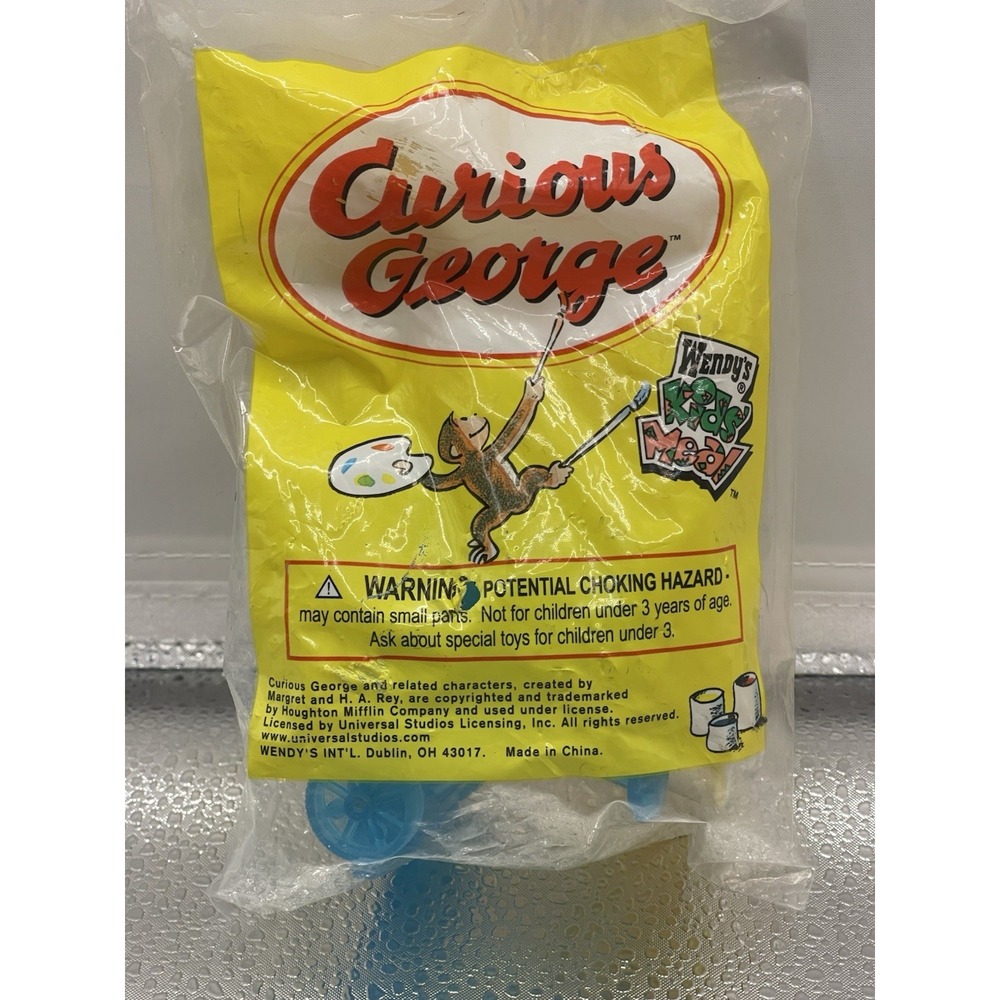 Wendy's Kids Meal Curious George Toy New Sealed